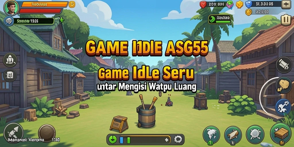 Gameplay ASG55: Kumpulkan sumber daya dengan mudah dan nikmati kemajuan.