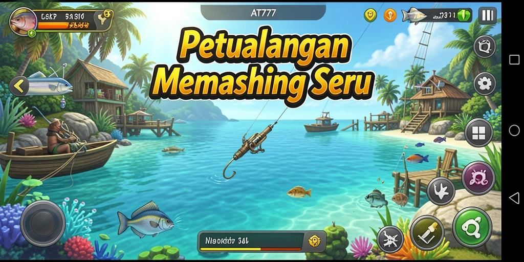 Tampilan gameplay memancing yang mendebarkan di AT777.