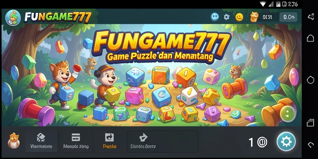 Screenshot gameplay FUNGame777 menampilkan tantangan teka-teki menarik.