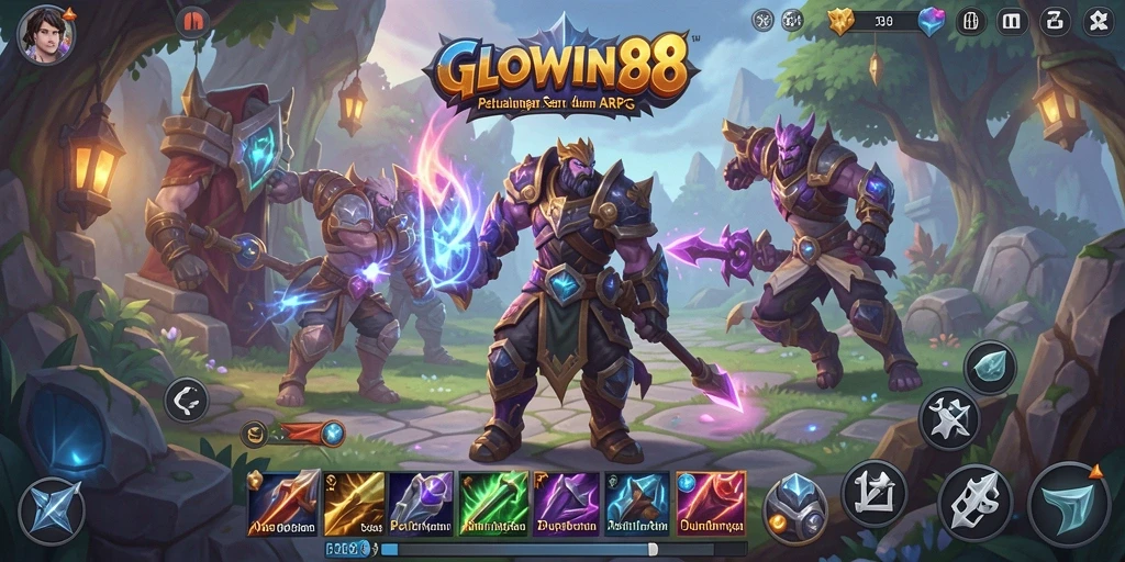 Tampilan seru gameplay ARPG di GLOWIN88