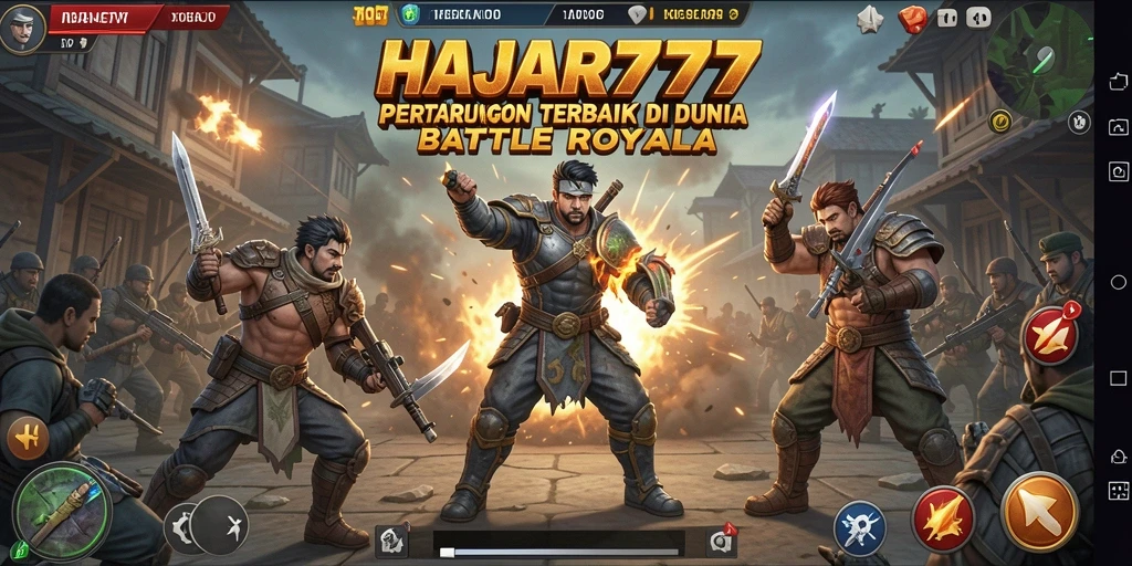Tampilan mendebarkan dari gameplay intens dalam Battle Royale.