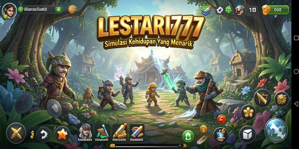 Tangkapan layar gameplay LESTARI777 yang menunjukkan kehidupan virtual yang imersif.