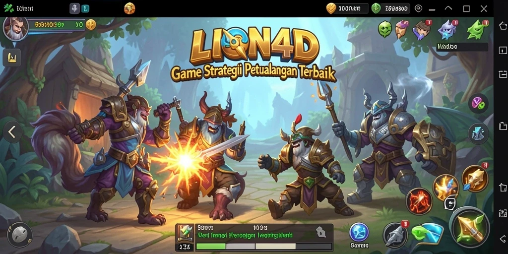 Tangkapan layar dari gameplay LION4D menunjukkan aksi strategis yang mendebarkan.