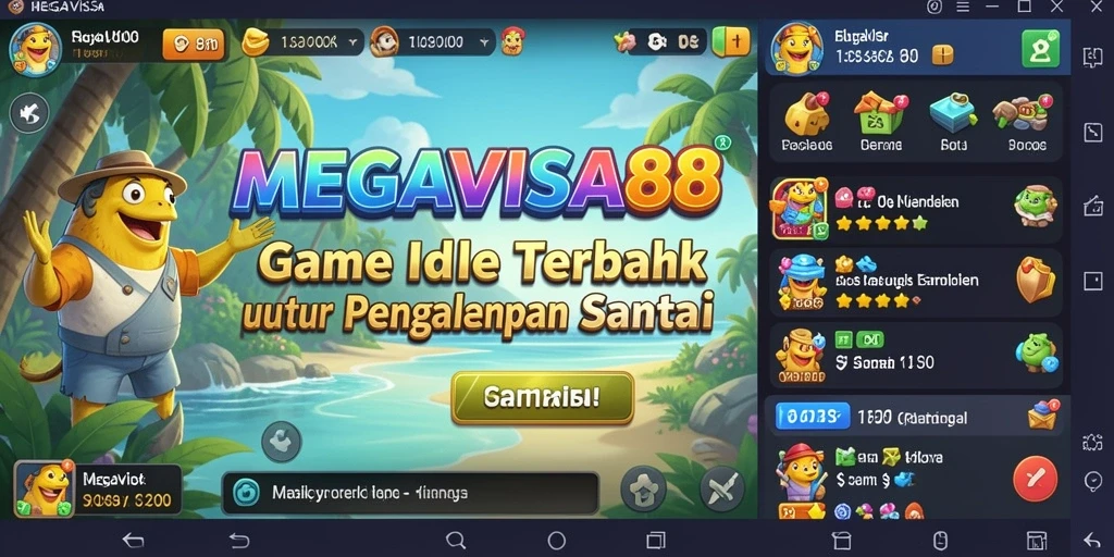 Tangkapan layar utama MEGAVISA88 menampilkan gameplay Idle yang menarik.