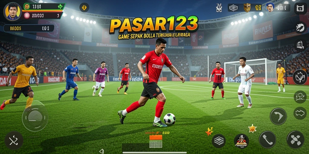 Tampilan permainan sepak bola yang mengasyikkan dan mendebarkan.