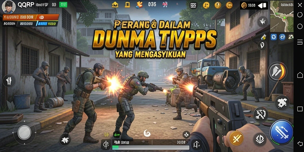 Tampilan gameplay seru dan menegangkan dalam QQRP.