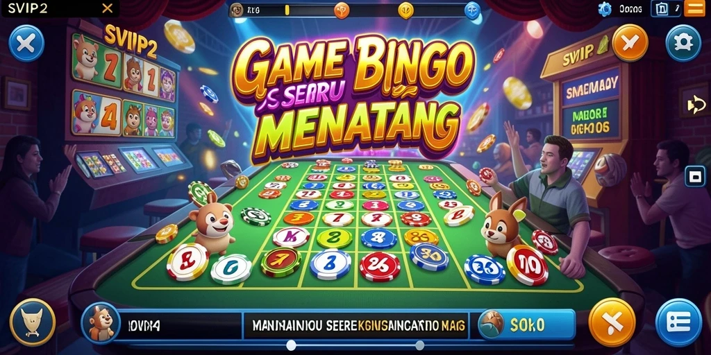 Tampilan seru dari gameplay Bingo dalam SVIP2.