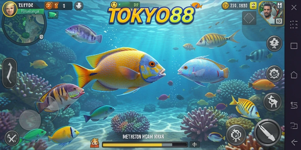 Tampilan gameplay TOKYO88 yang menarik saat menembak ikan.