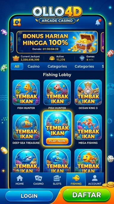Tampilan aplikasi ollo4d yang intuitif dan menarik.